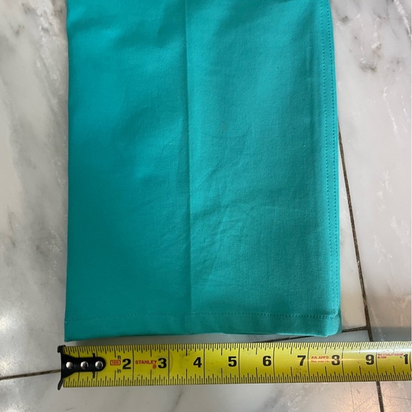 Peace of Cloth, women’s 8, aqua turquoise trousers cotton spandex business work - Picture 7 of 9